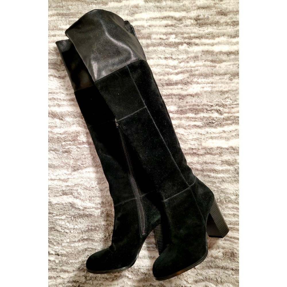 Sam Edelman SE Boutique Suede Over the Knee Boots with Leather Upper